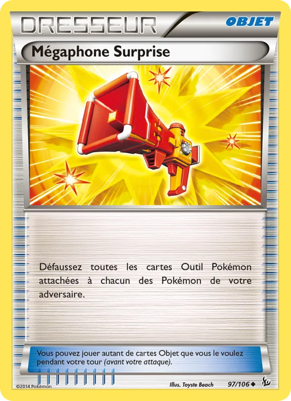 Carte Pokémon Mégaphone Surprise de l'extension Étincelles