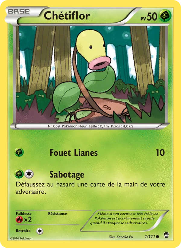 Carte Pokémon Chétiflor de l'extension Poings Furieux