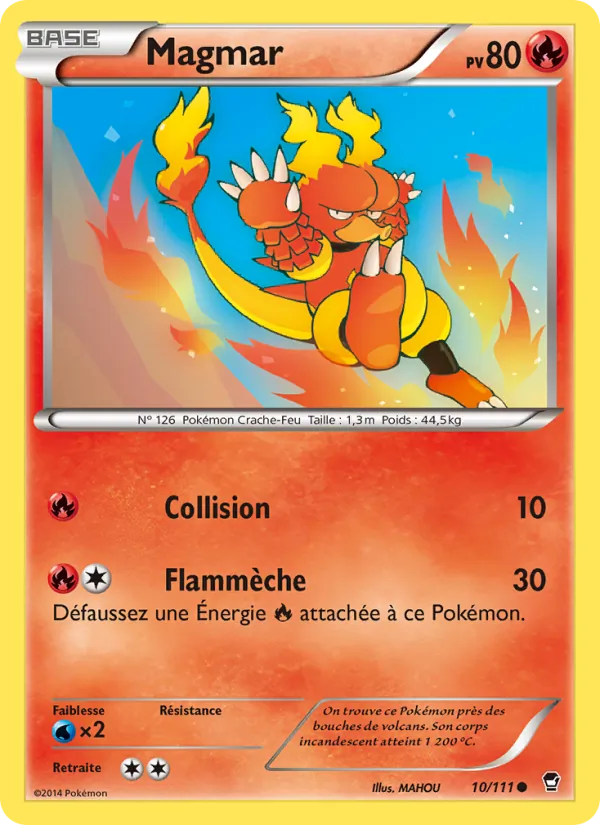 Carte Pokémon Magmar de l'extension Poings Furieux