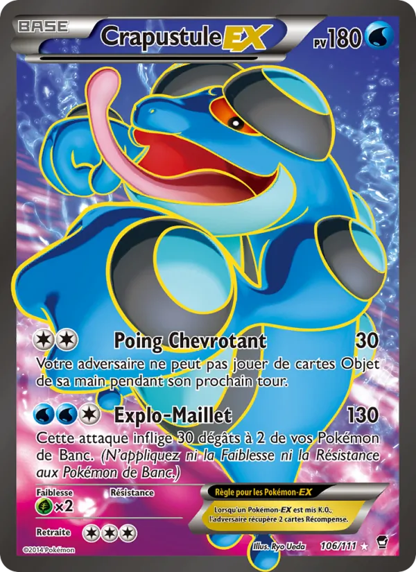 Carte Pokémon Crapustule EX de l'extension Poings Furieux
