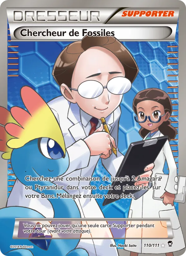 Carte Pokémon Chercheur de Fossiles de l'extension Poings Furieux