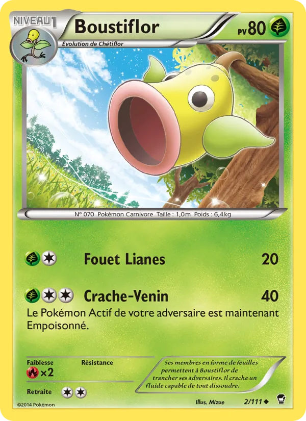 Carte Pokémon Boustiflor de l'extension Poings Furieux