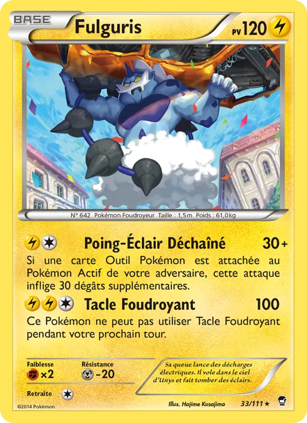 Carte Pokémon Fulguris de l'extension Poings Furieux