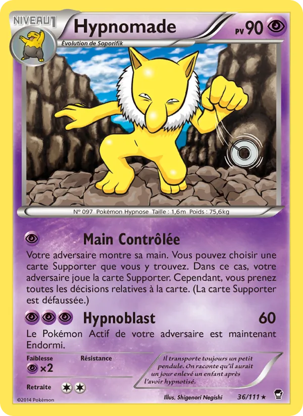 Carte Pokémon Hypnomade de l'extension Poings Furieux