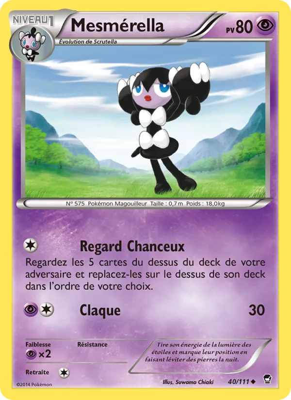 Carte Pokémon Mesmérella de l'extension Poings Furieux