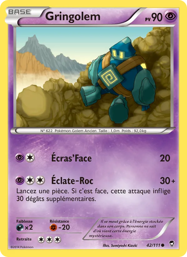 Carte Pokémon Gringolem de l'extension Poings Furieux