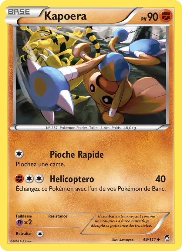 Carte Pokémon Kapoera de l'extension Poings Furieux