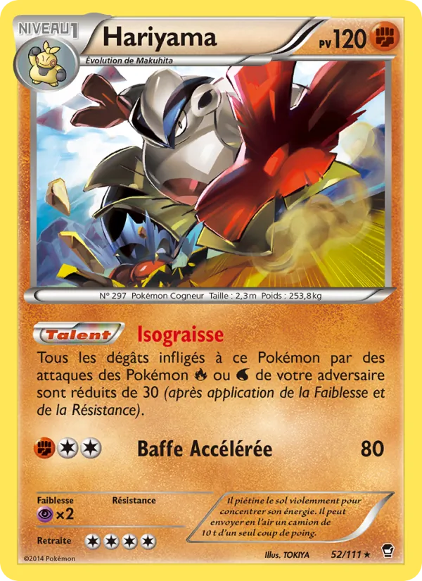 Carte Pokémon Hariyama de l'extension Poings Furieux