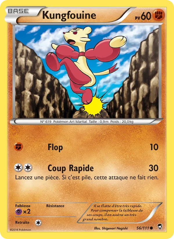 Carte Pokémon Kungfouine de l'extension Poings Furieux