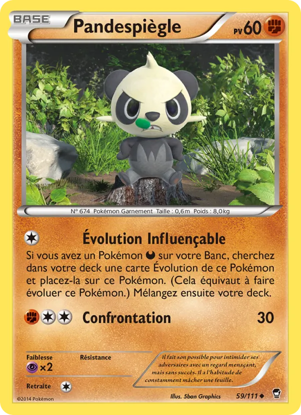 Carte Pokémon Pandespiègle de l'extension Poings Furieux