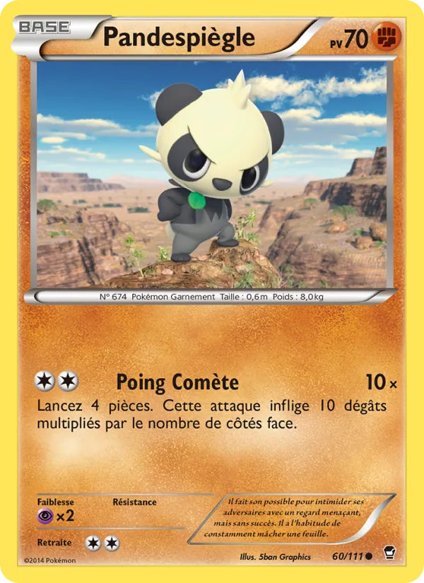 Carte Pokémon Pandespiègle de l'extension Poings Furieux
