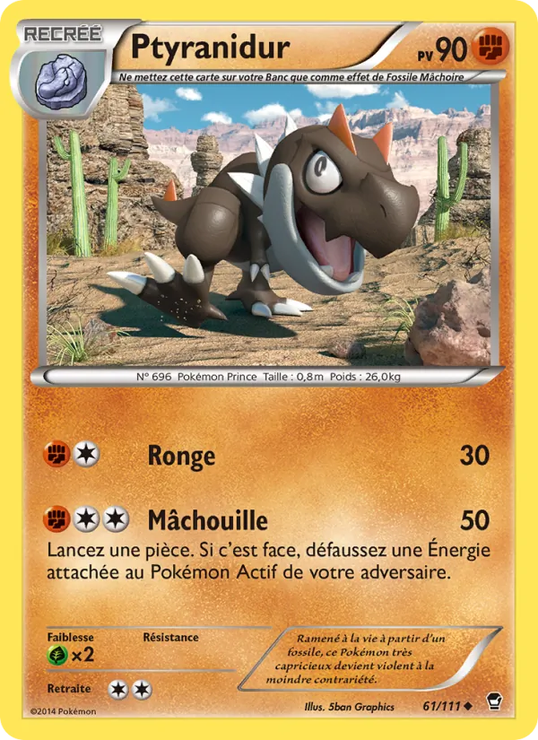 Carte Pokémon Ptyranidur de l'extension Poings Furieux