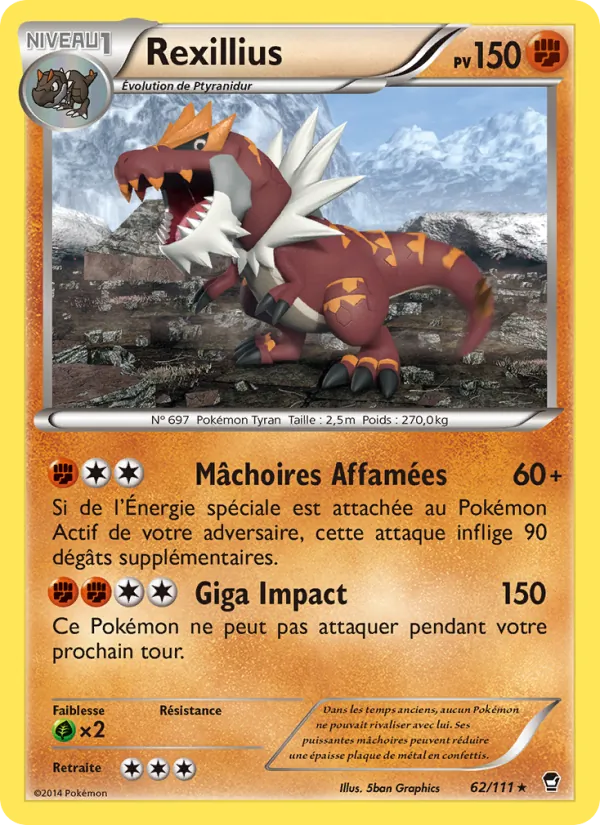 Carte Pokémon Rexillius de l'extension Poings Furieux