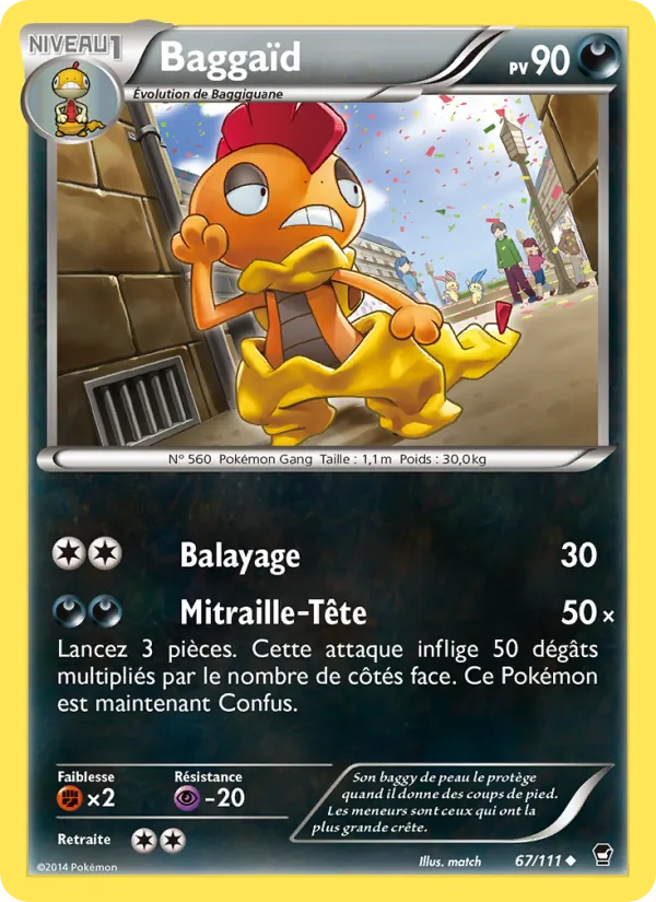 Carte Pokémon Baggaïd de l'extension Poings Furieux