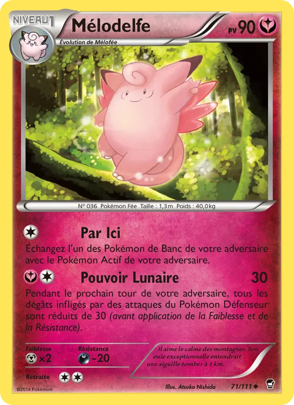 Carte Pokémon Mélodelfe de l'extension Poings Furieux