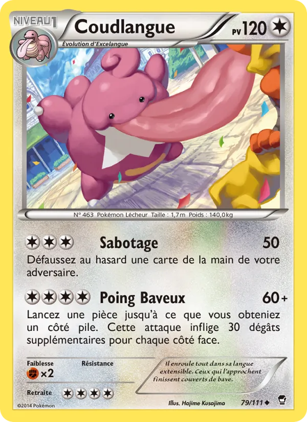 Carte Pokémon Coudlangue de l'extension Poings Furieux