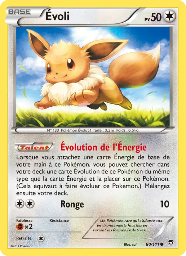 Carte Pokémon Évoli de l'extension Poings Furieux