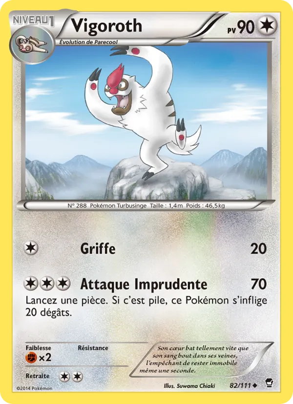 Carte Pokémon Vigoroth de l'extension Poings Furieux