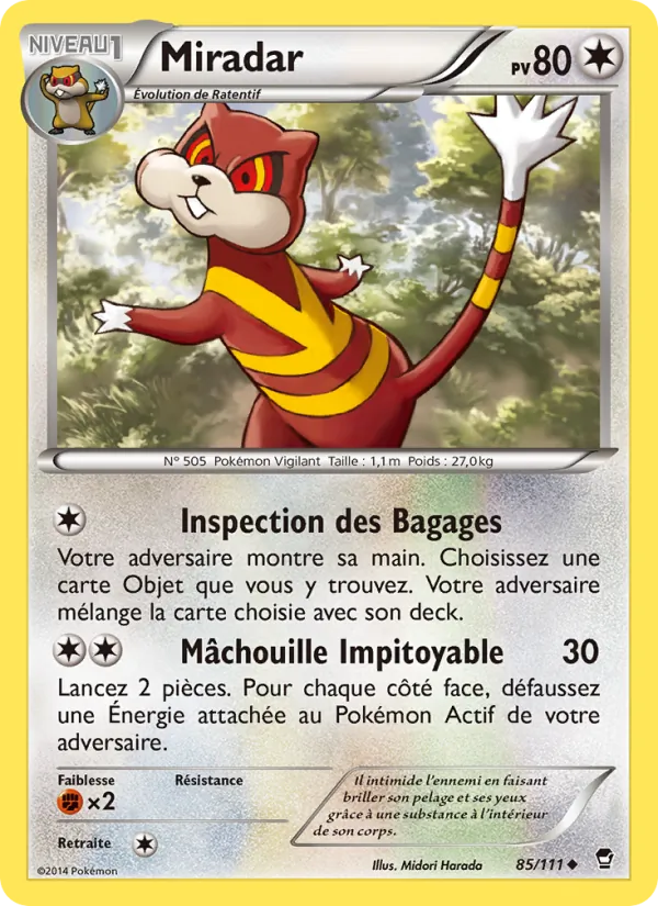 Carte Pokémon Miradar de l'extension Poings Furieux