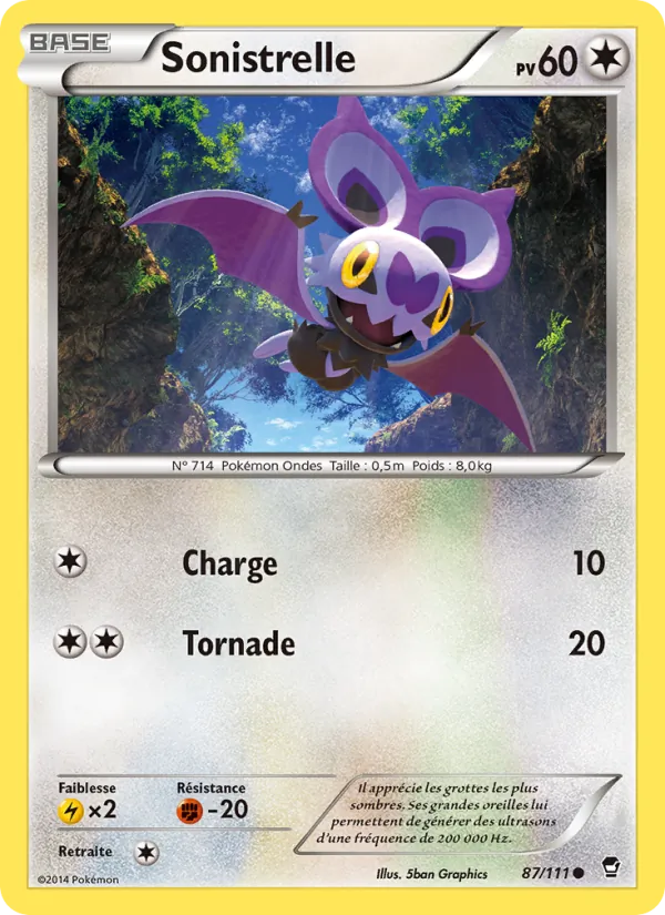 Carte Pokémon Sonistrelle de l'extension Poings Furieux