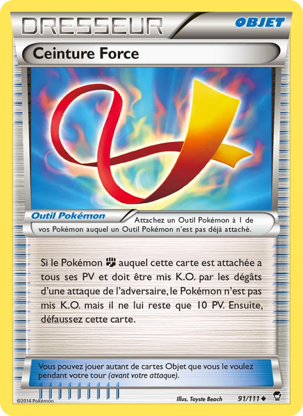 Carte Pokémon Ceinture Force de l'extension Poings Furieux