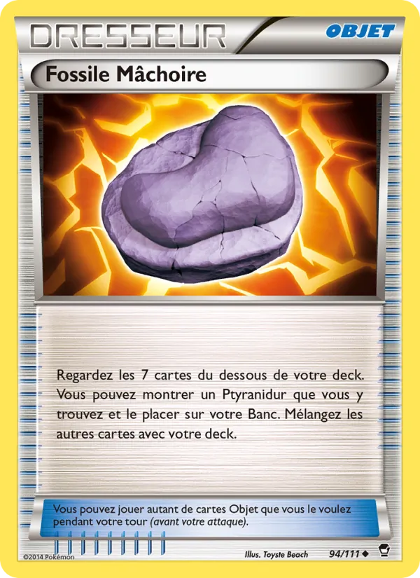 Carte Pokémon Fossile Mâchoire de l'extension Poings Furieux