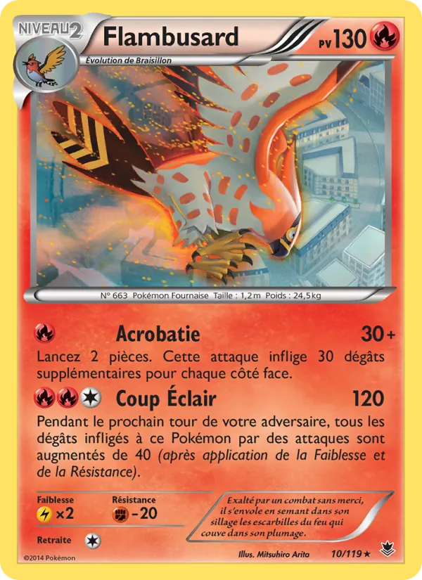Carte Pokémon Flambusard de l'extension Vigueur Spectrale