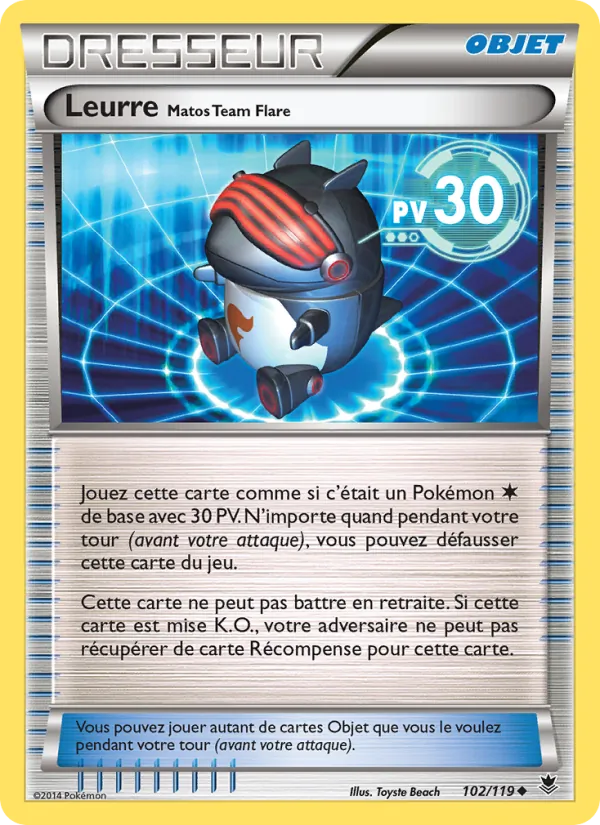 Carte Pokémon Leurre Matos Team Flare de l'extension Vigueur Spectrale