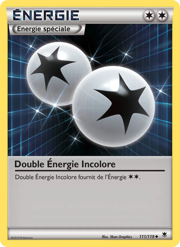Carte Pokémon Double Énergie Incolore de l'extension Vigueur Spectrale