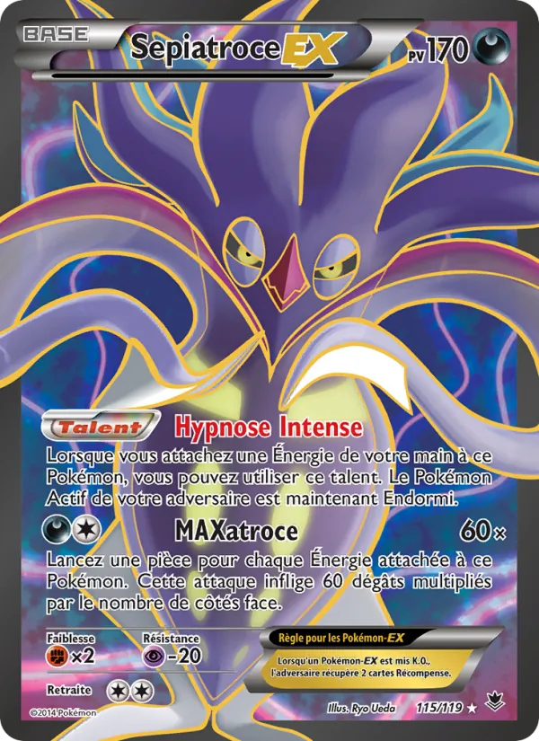 Carte Pokémon Sepiatroce EX de l'extension Vigueur Spectrale