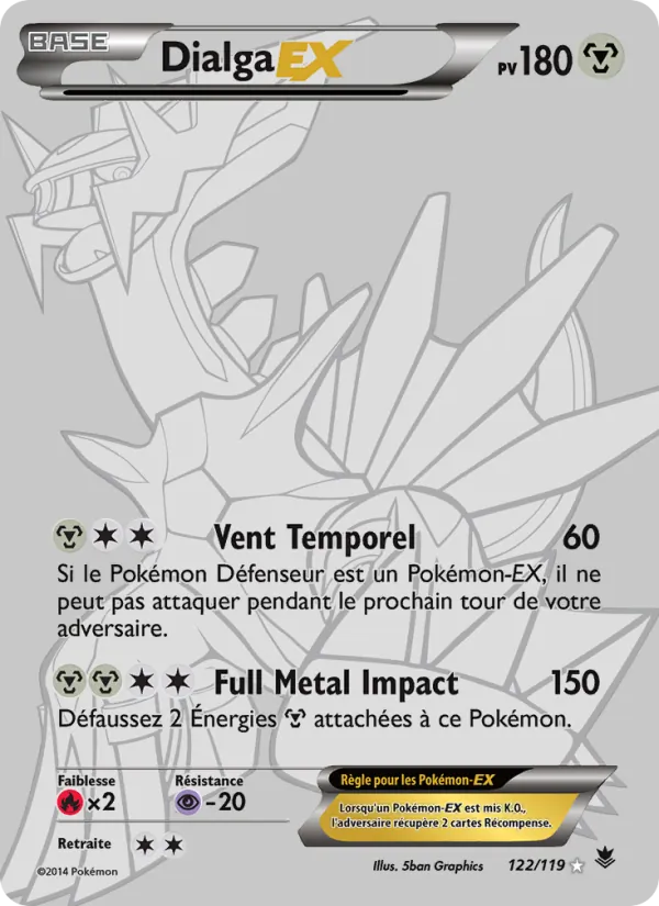 Carte Pokémon Dialga EX de l'extension Vigueur Spectrale
