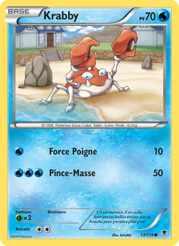 Carte Pokémon Krabby de l'extension Vigueur Spectrale