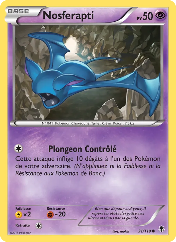 Carte Pokémon Nosferapti de l'extension Vigueur Spectrale
