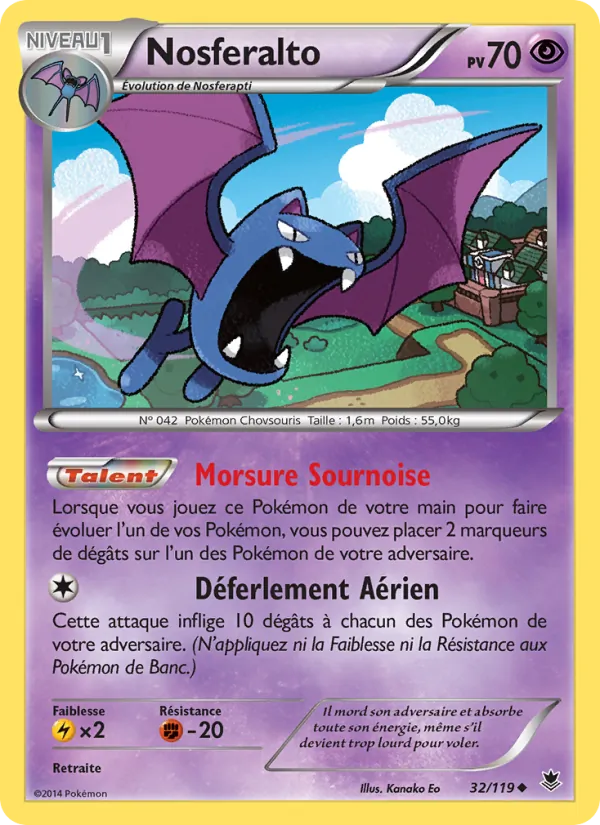 Carte Pokémon Nosferalto de l'extension Vigueur Spectrale
