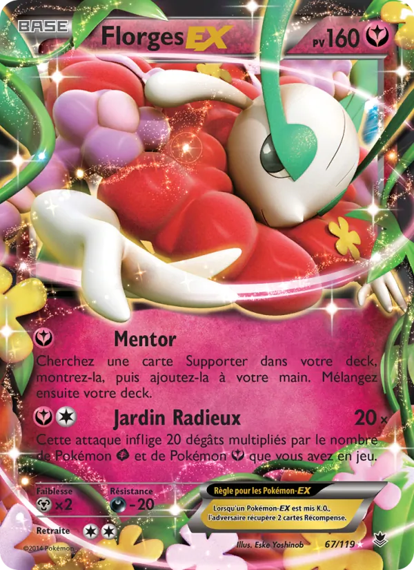 Carte Pokémon Florges EX de l'extension Vigueur Spectrale