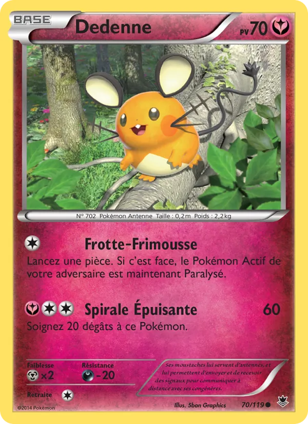 Carte Pokémon Dedenne de l'extension Vigueur Spectrale