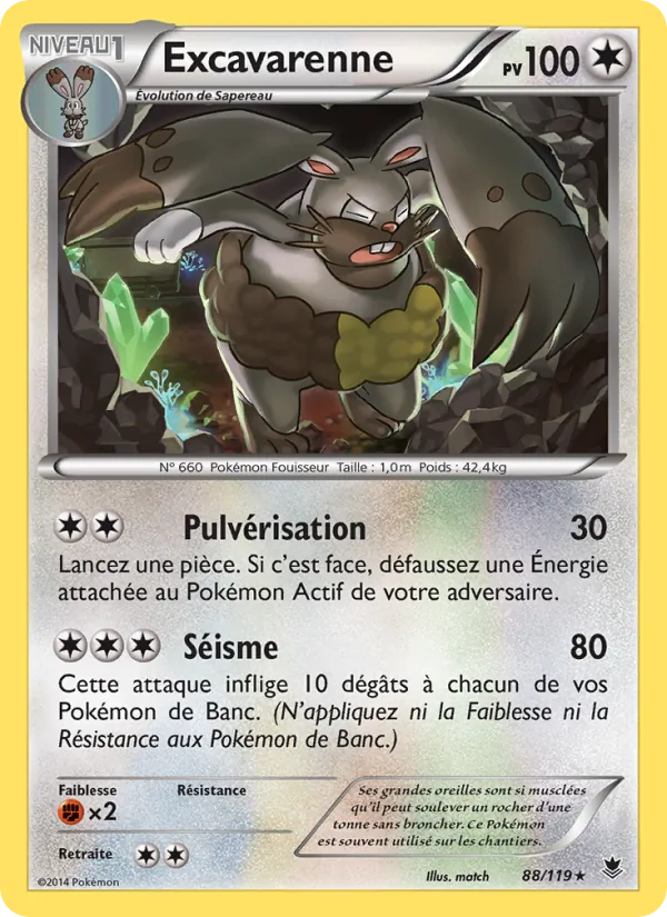 Carte Pokémon Excavarenne de l'extension Vigueur Spectrale