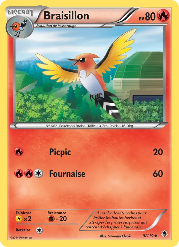 Carte Pokémon Braisillon de l'extension Vigueur Spectrale