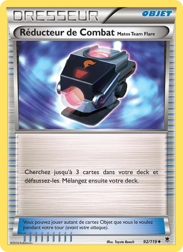 Carte Pokémon Réducteur de Combat Matos Team Flare de l'extension Vigueur Spectrale