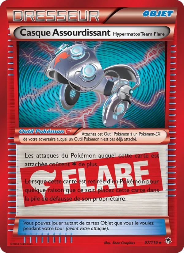 Carte Pokémon Casque Assourdissant Hypermatos Team Flare de l'extension Vigueur Spectrale