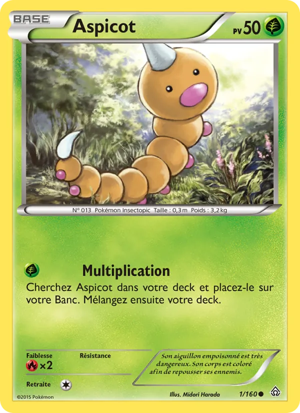 Carte Pokémon Aspicot de l'extension Primo-Choc