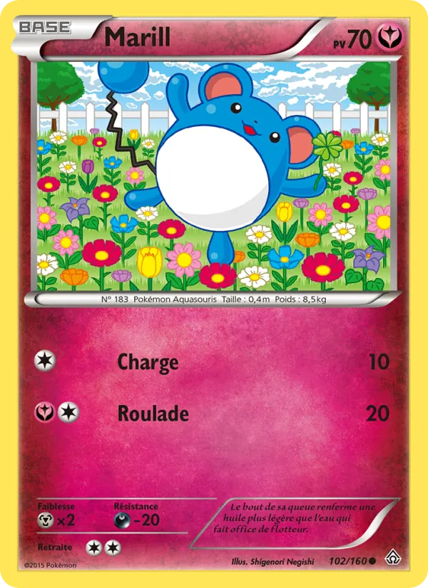 Carte Pokémon Marill de l'extension Primo-Choc