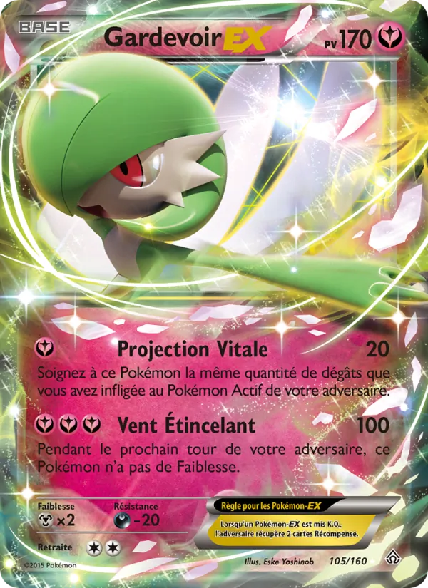Carte Pokémon Gardevoir EX de l'extension Primo-Choc