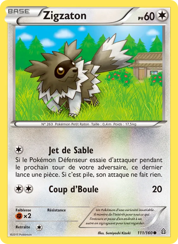 Carte Pokémon Zigzaton de l'extension Primo-Choc