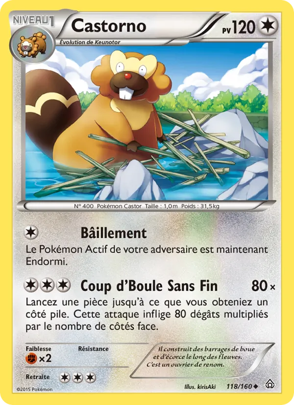 Carte Pokémon Castorno de l'extension Primo-Choc