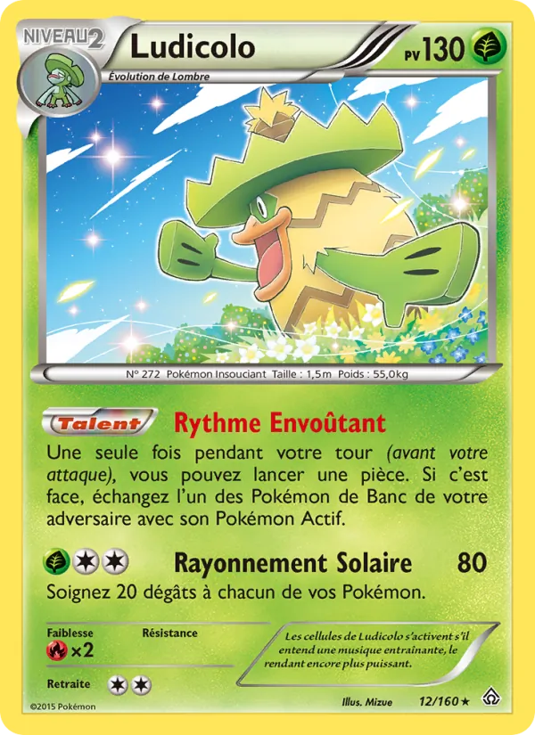 Carte Pokémon Ludicolo de l'extension Primo-Choc