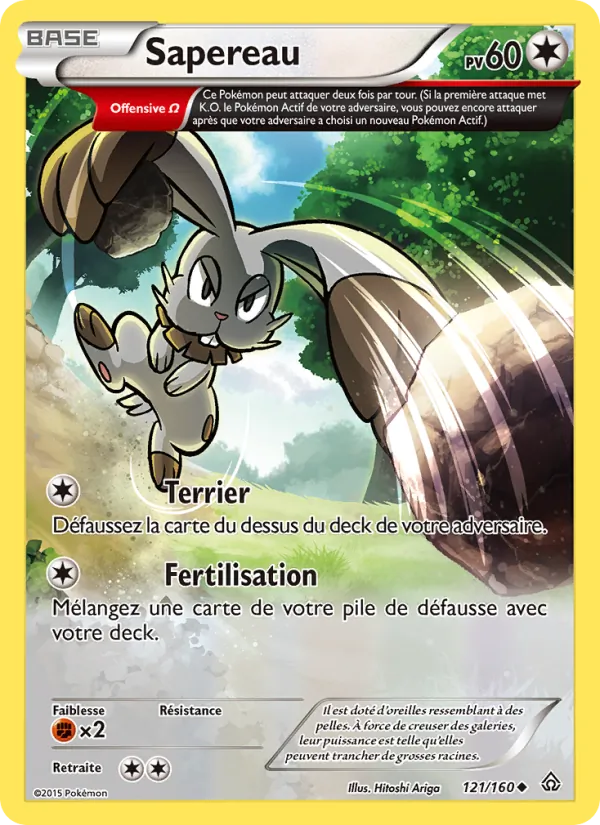 Carte Pokémon Sapereau de l'extension Primo-Choc