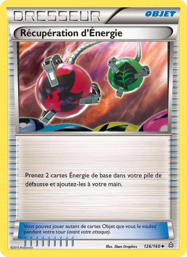 Carte Pokémon Récupération d'Énergie de l'extension Primo-Choc