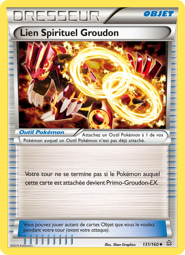 Carte Pokémon Lien Spirituel Groudon de l'extension Primo-Choc