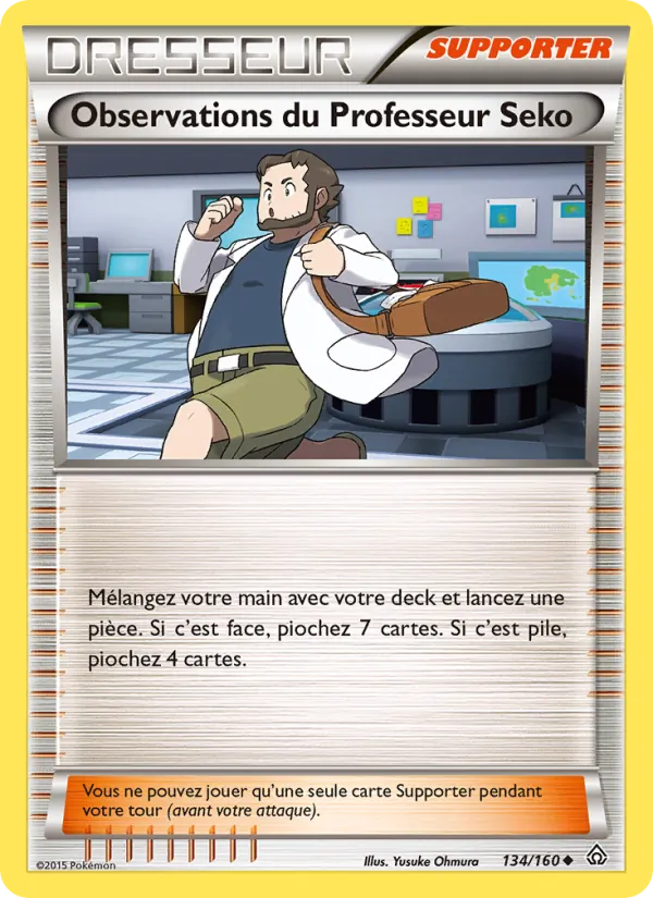 Carte Pokémon Observations du Professeur Seko de l'extension Primo-Choc